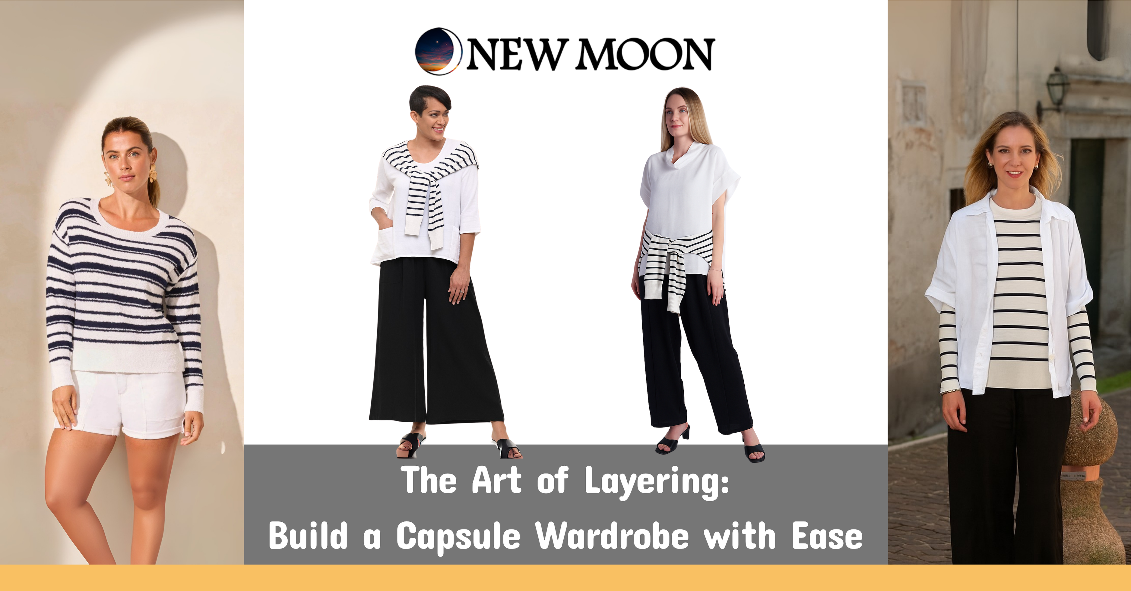 Master the art of layering and build a capsule wardrobe with versatile, timeless pieces. Discover styling tips and essentials at New Moon Boutique.